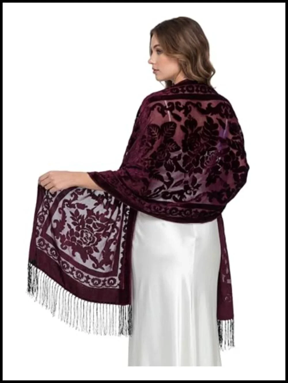 Velvet Shawl Wrap for Evening Dresses, Wedding Guest Scarf, Women Formal